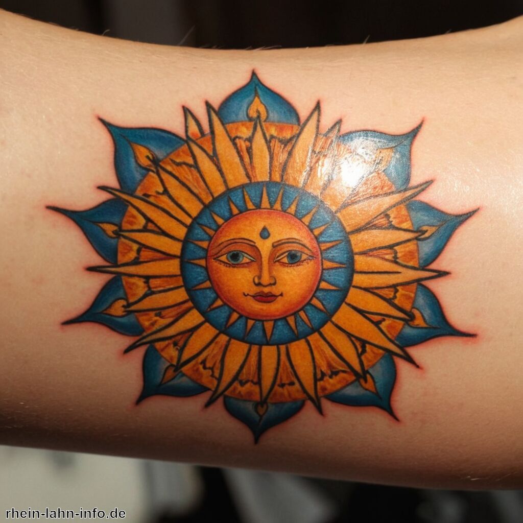 Tattoo Sonne Bedeutung » Die Sonnenstrahlen als Tattoo-Symbol  