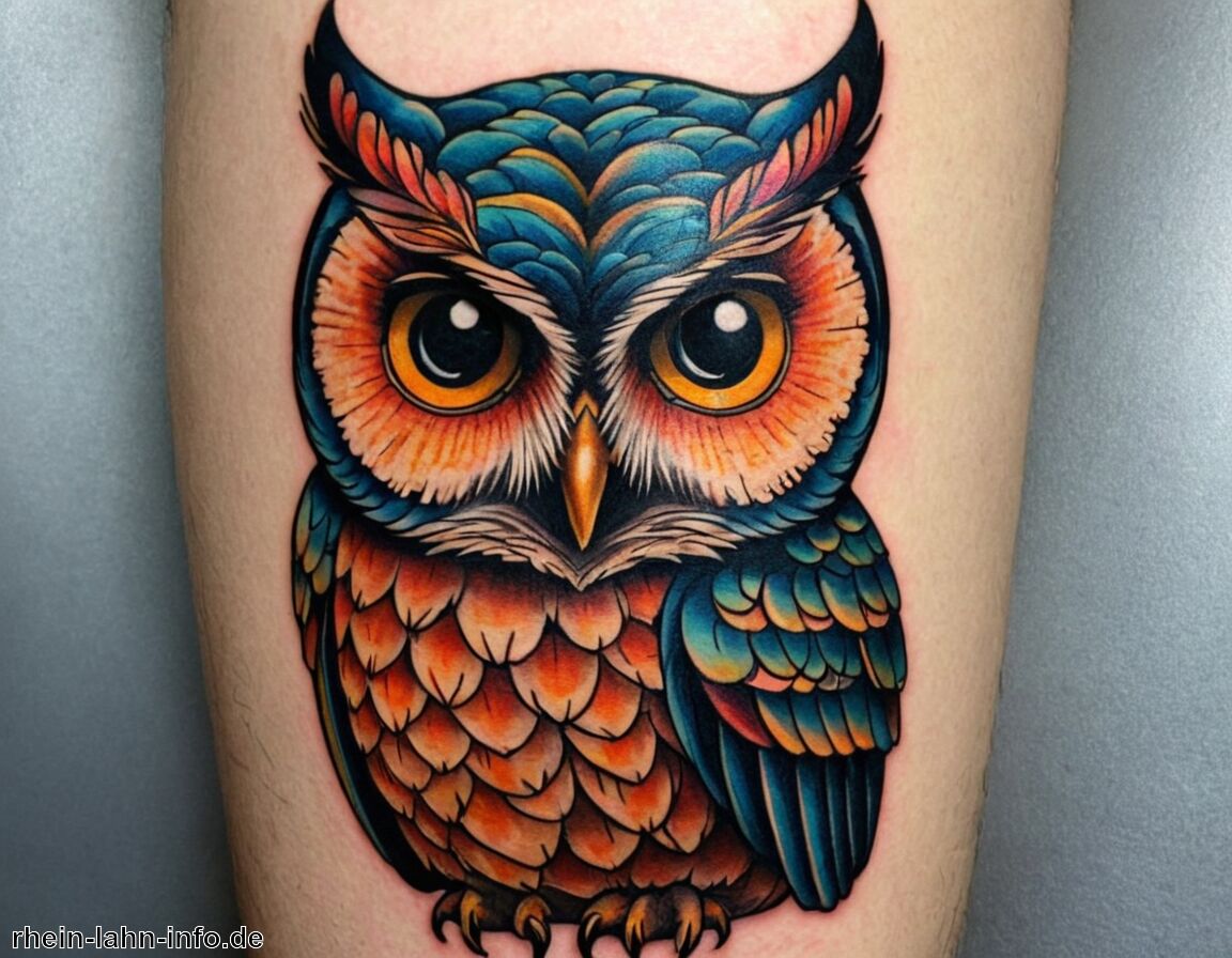 Oft als Glücksbringer verehrt - Eule Tattoo Bedeutung » Eulen und ihre Bedeutung in Tattoos