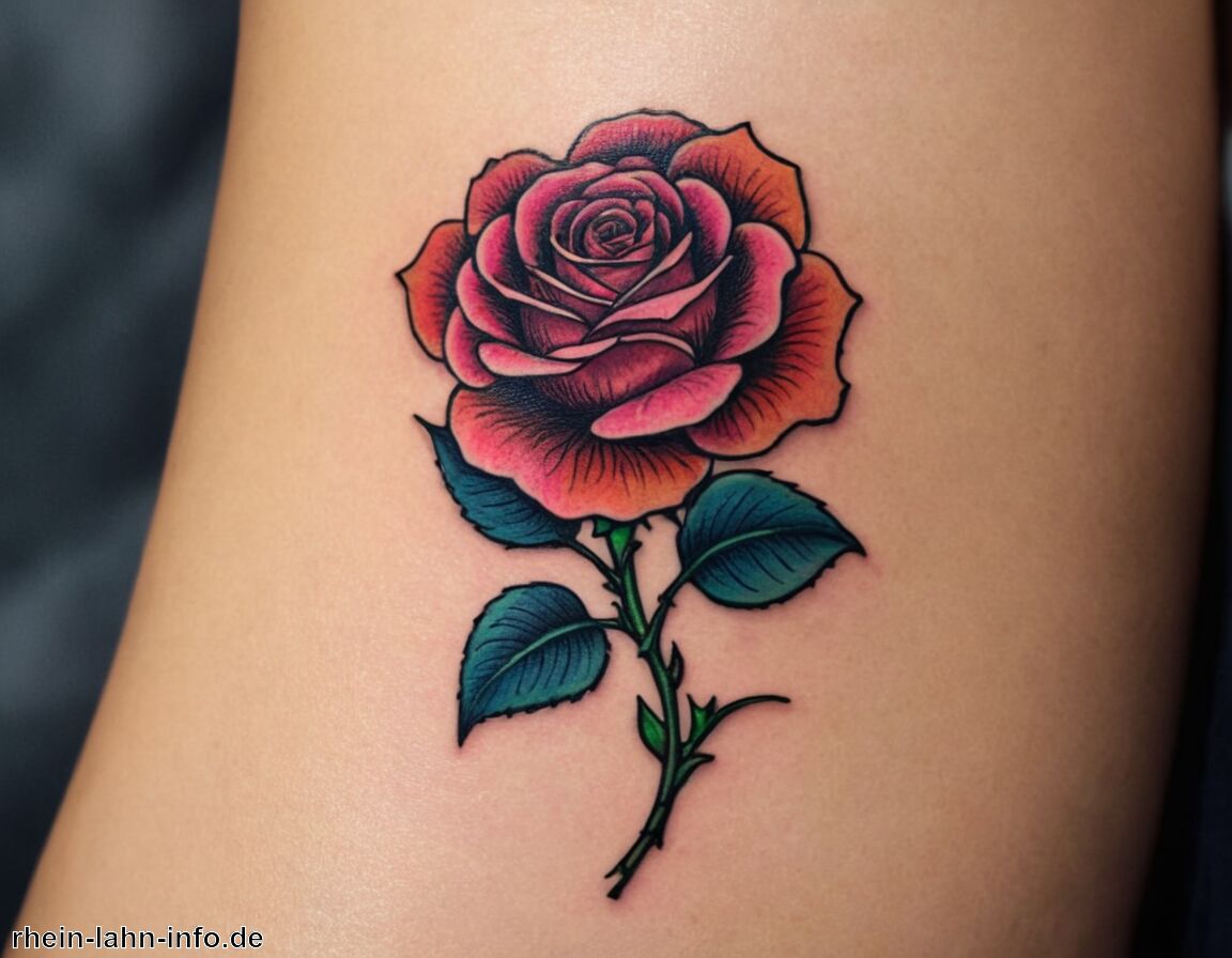 Vielfalt der Rosen-Tattoo-Designs   - Rosen Tattoo Bedeutung » Der Zauber der Rose in Tattoos  