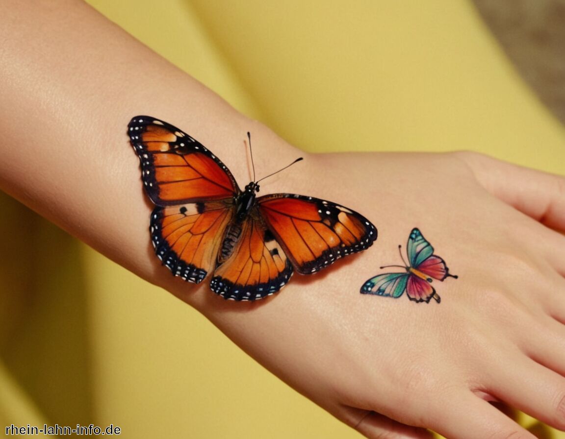 Farbenvielfalt und ihre Bedeutung   - Schmetterling Tattoo Bedeutung Frau » Die weibliche Perspektive auf Schmetterlinge  