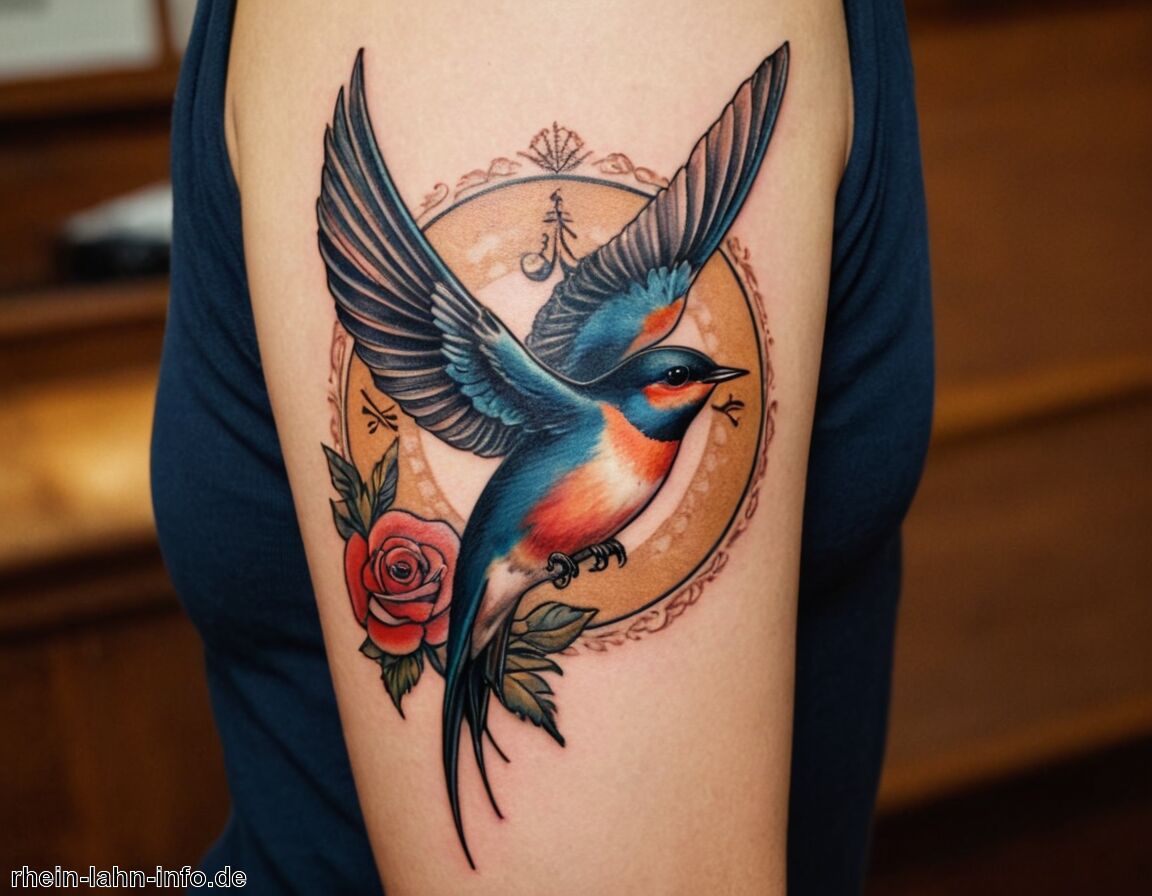 Schutzsymbol für Reisende und Seeleute   - Tattoo Schwalbe Bedeutung » Die Symbolik der Schwalbe in Tattoos  