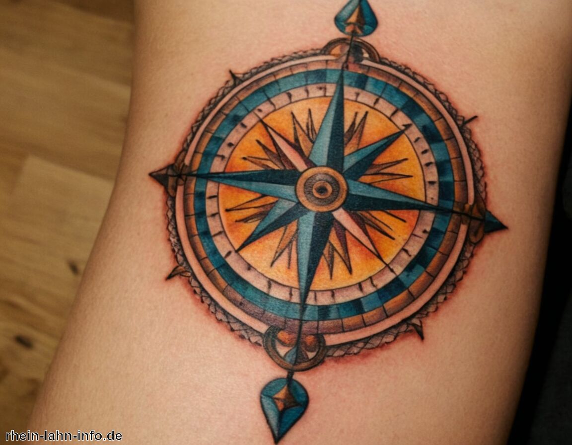 Spirituelle Bedeutung und innere Führung - Bedeutung Kompass Tattoo » Der Kompass auf deiner Haut erklärt