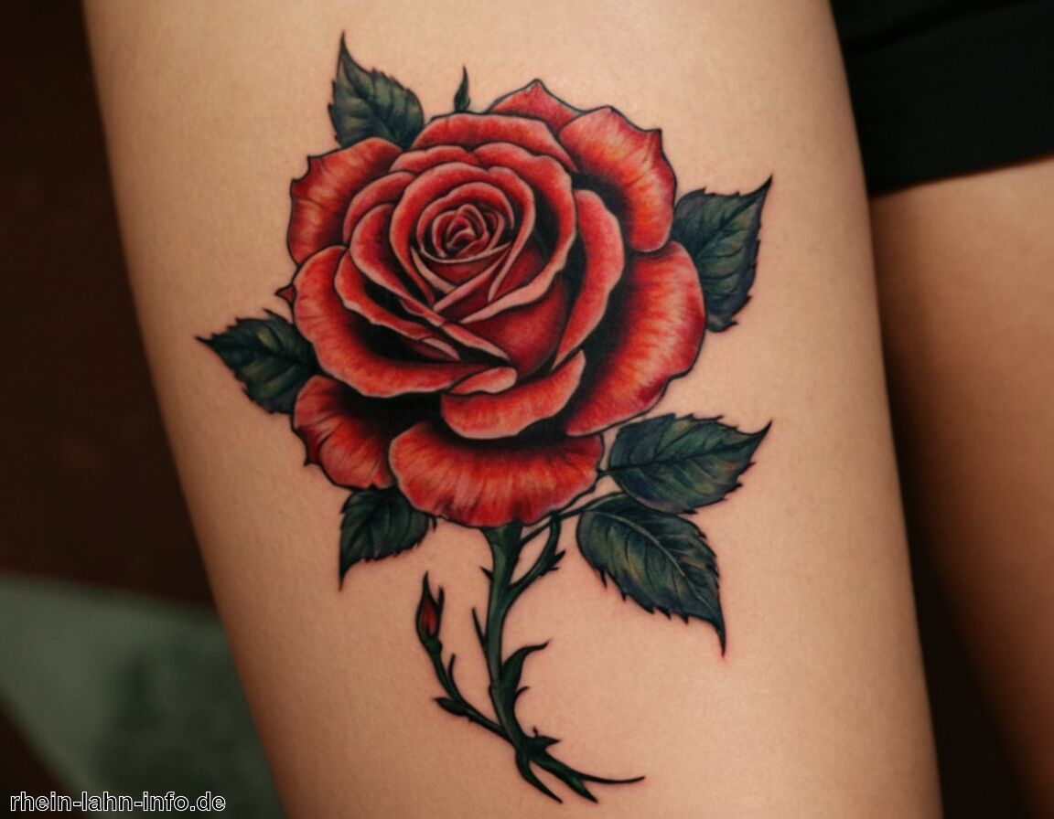 Kombination mit anderen Motiven möglich - Rose Tattoo Bedeutung » Die Leidenschaft der Rose in Tattoos