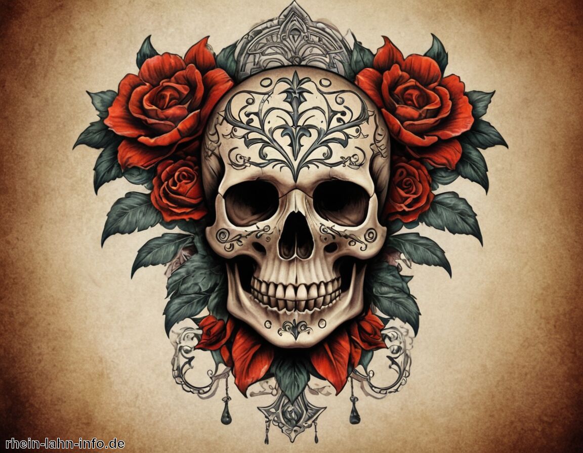 Teil von gothic und alternativer Subkultur   - Totenkopf Tattoo Bedeutung » Die Bedeutung des Totenkopf-Tattoos  