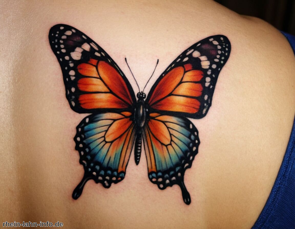 Vergänglichkeit und Schönheit im Leben   - Tattoo Schmetterling Bedeutung » Schmetterlinge auf der Haut verstehen  