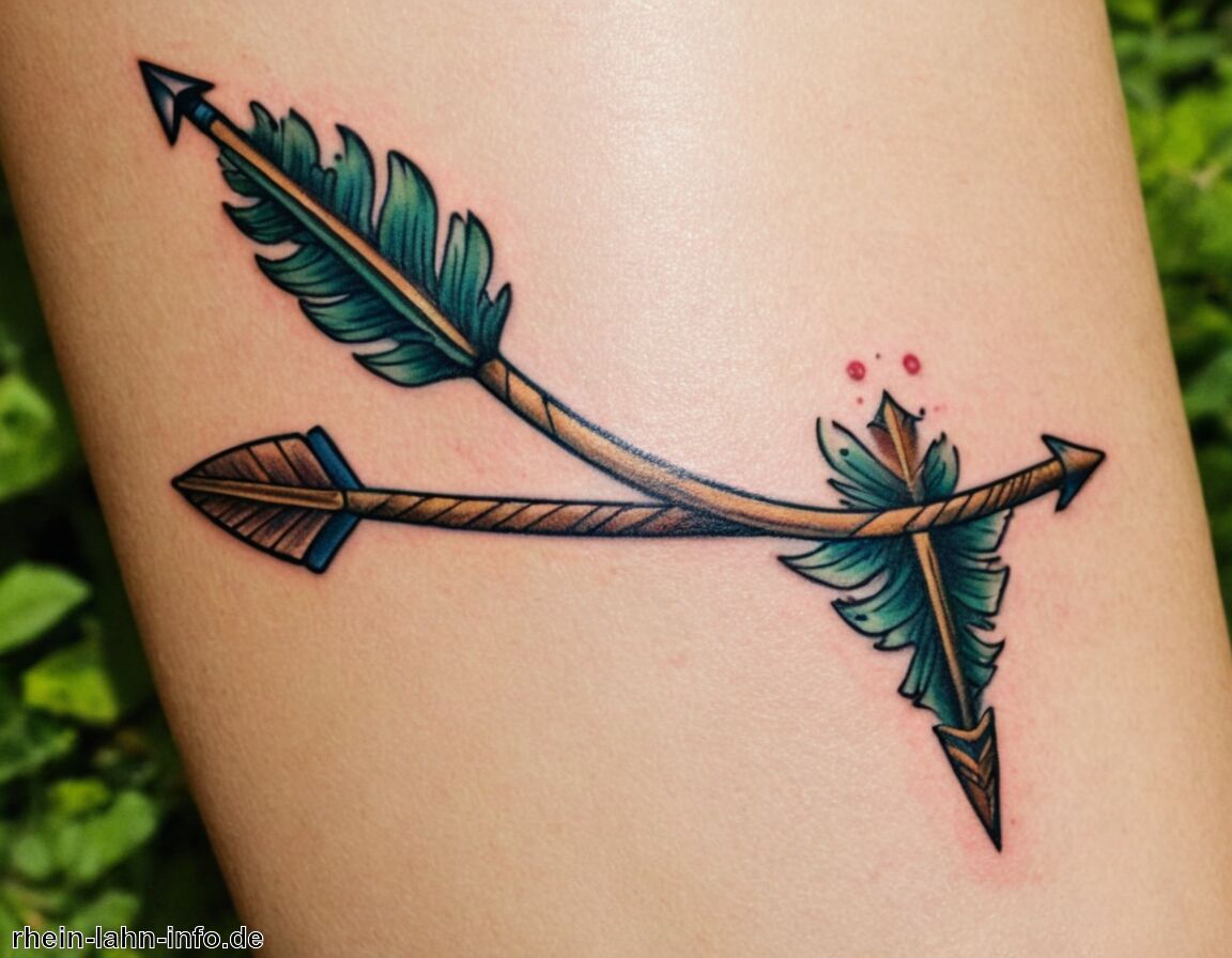 Verbindung zur Natur und Jagdtradition   - Pfeil Tattoo Bedeutung » Die Symbolik des Pfeils im Tattoo  