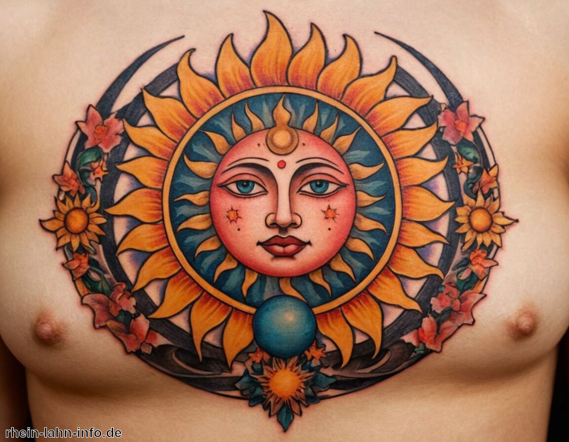 Künstlerische Ausdrucksformen in Tattoos - Sonne Mond Tattoo Bedeutung » Das Zusammenspiel von Sonne und Mond