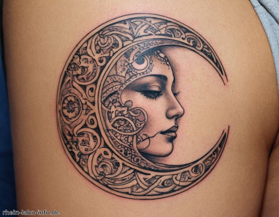 Verbindung zu Träumen und dem Unterbewusstsein - Mond Tattoo Bedeutung » Die mystische Bedeutung des Mondes