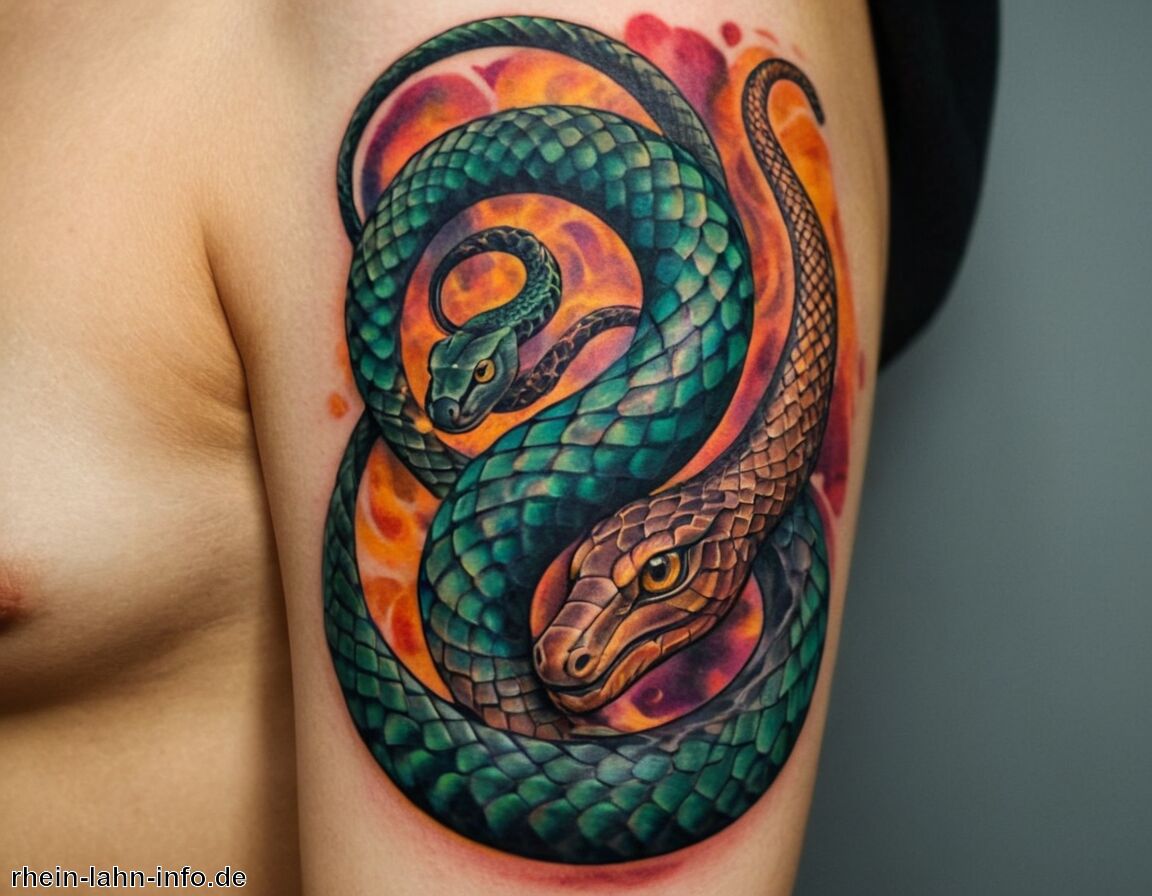 Urängste und Instinkte ansprechen   - Schlangen-Tattoo Bedeutung » Die Symbolik der Schlangen erklärt  