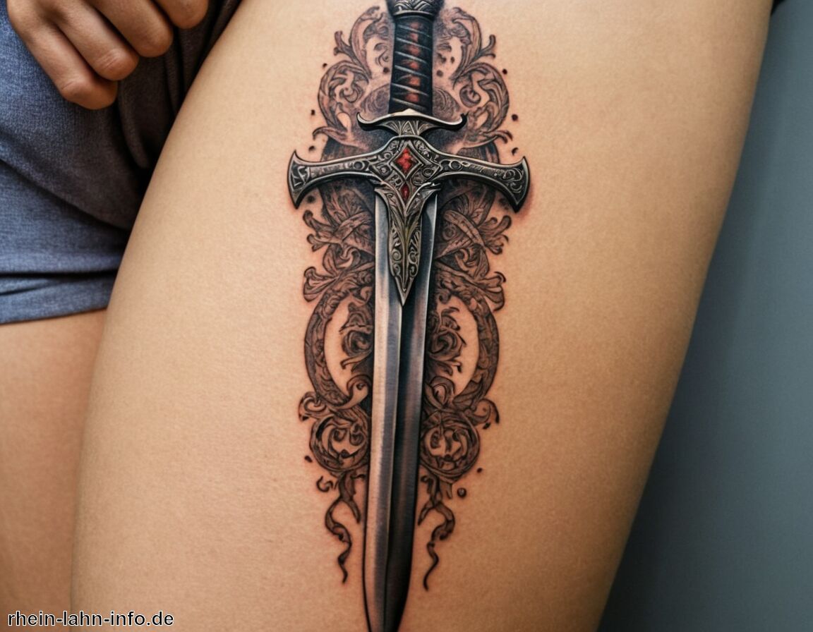 Spirituelle Bedeutung in verschiedenen Kulturen - Schwert Tattoo Bedeutung » Stärke und Tapferkeit mit Schwert  