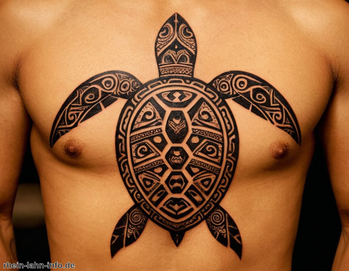 Spirituelle Botschaften und Lehren - Maori Tattoo Schildkröte Bedeutung » Weisheit durch tätowierte Schildkröten
