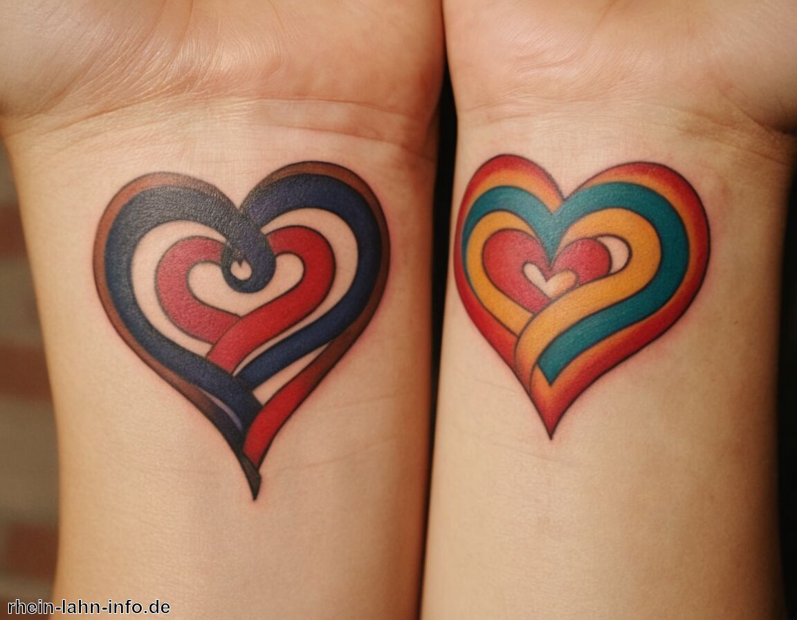 Farben und Formen mit persönlicher Bedeutung   - Partner Tattoo mit Bedeutung » Tattoos für Paare und ihre Symbolik  