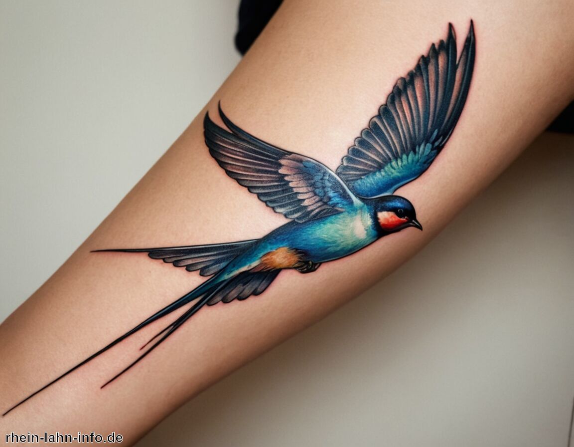 Weibliche Stärke und Beschützerinstinkt   - Tattoo Schwalbe Bedeutung » Die Symbolik der Schwalbe in Tattoos  