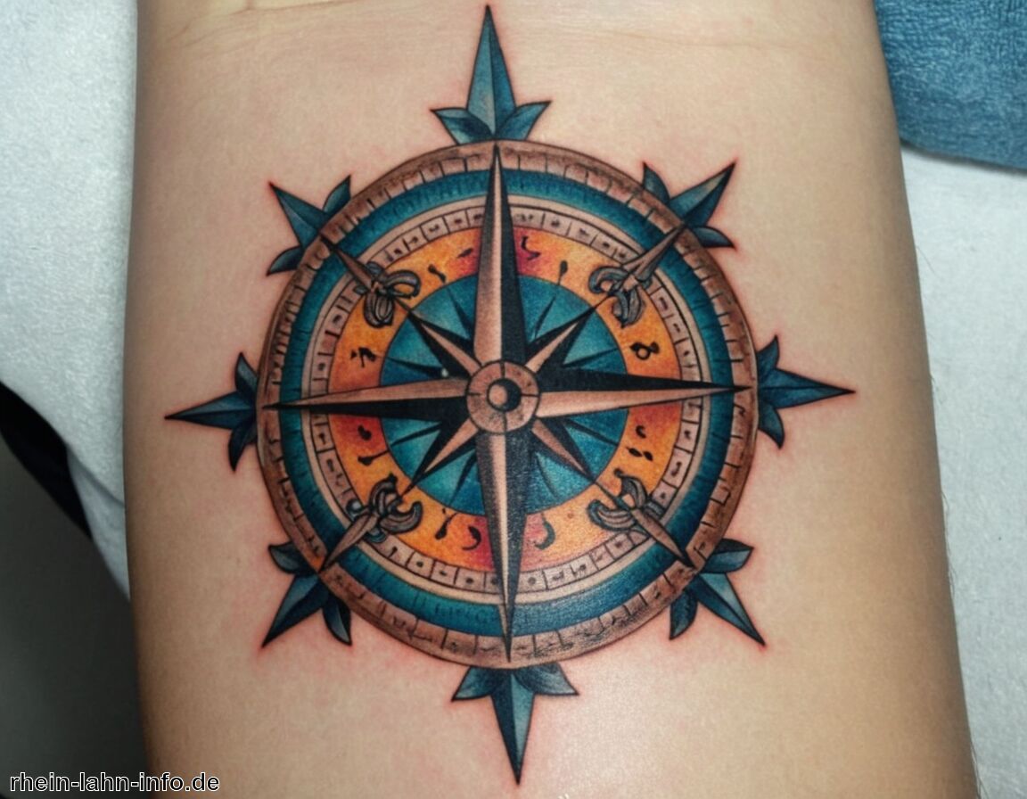 Ästhetische Gestaltungsmöglichkeiten und Stile - Bedeutung Kompass Tattoo » Der Kompass auf deiner Haut erklärt