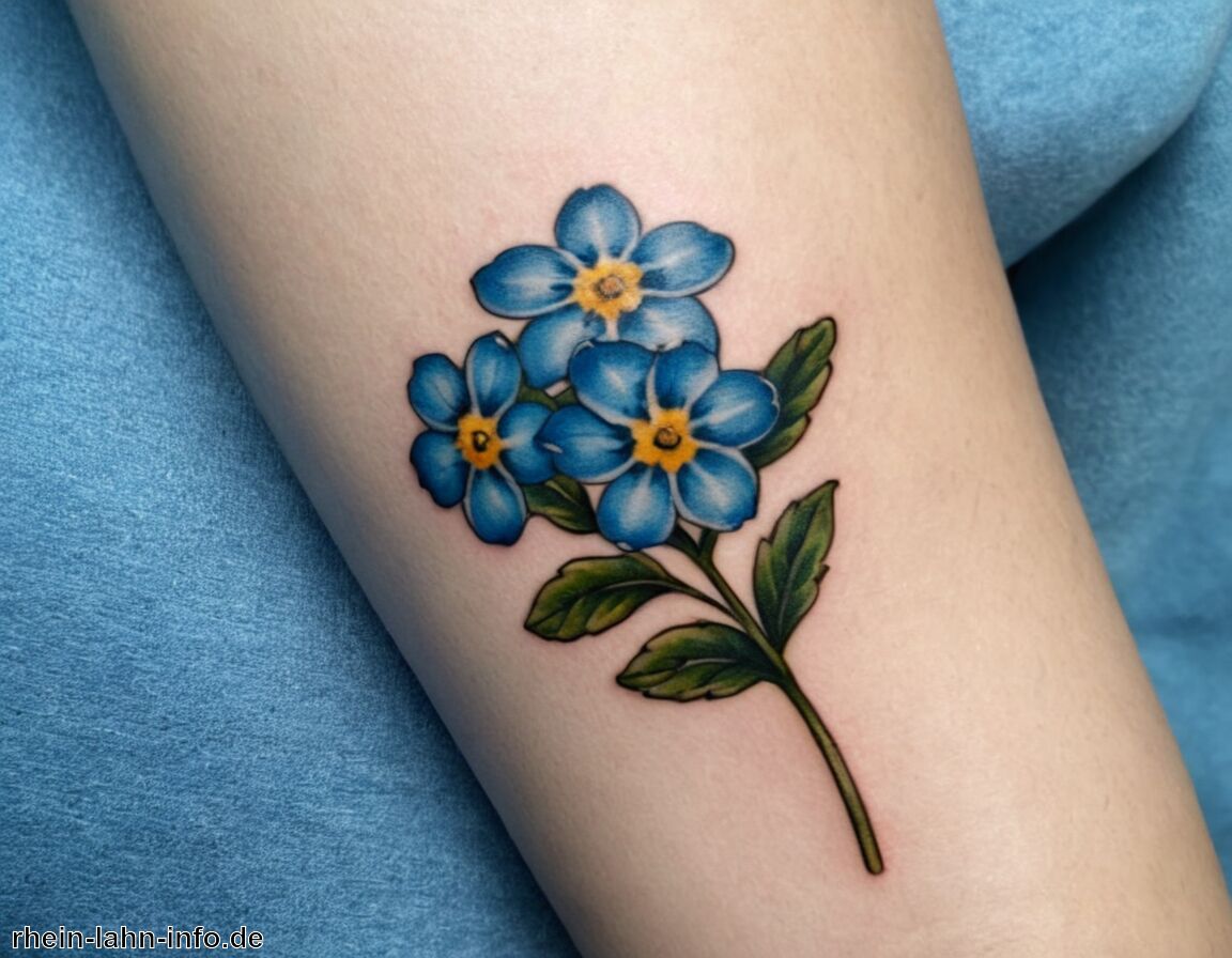 Vergissmeinnicht: Treue und Vergänglichkeit betonen - Blumen Bedeutung Tattoo » Blumen und ihre Bedeutungen in Tattoos