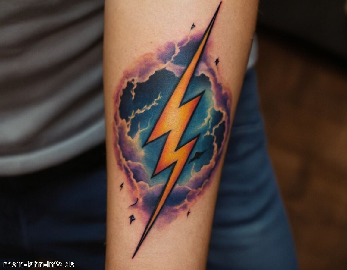 Spirituelle und göttliche Botschaften - Blitz Tattoo Bedeutung » Elektrisierende Bedeutungen von Blitz