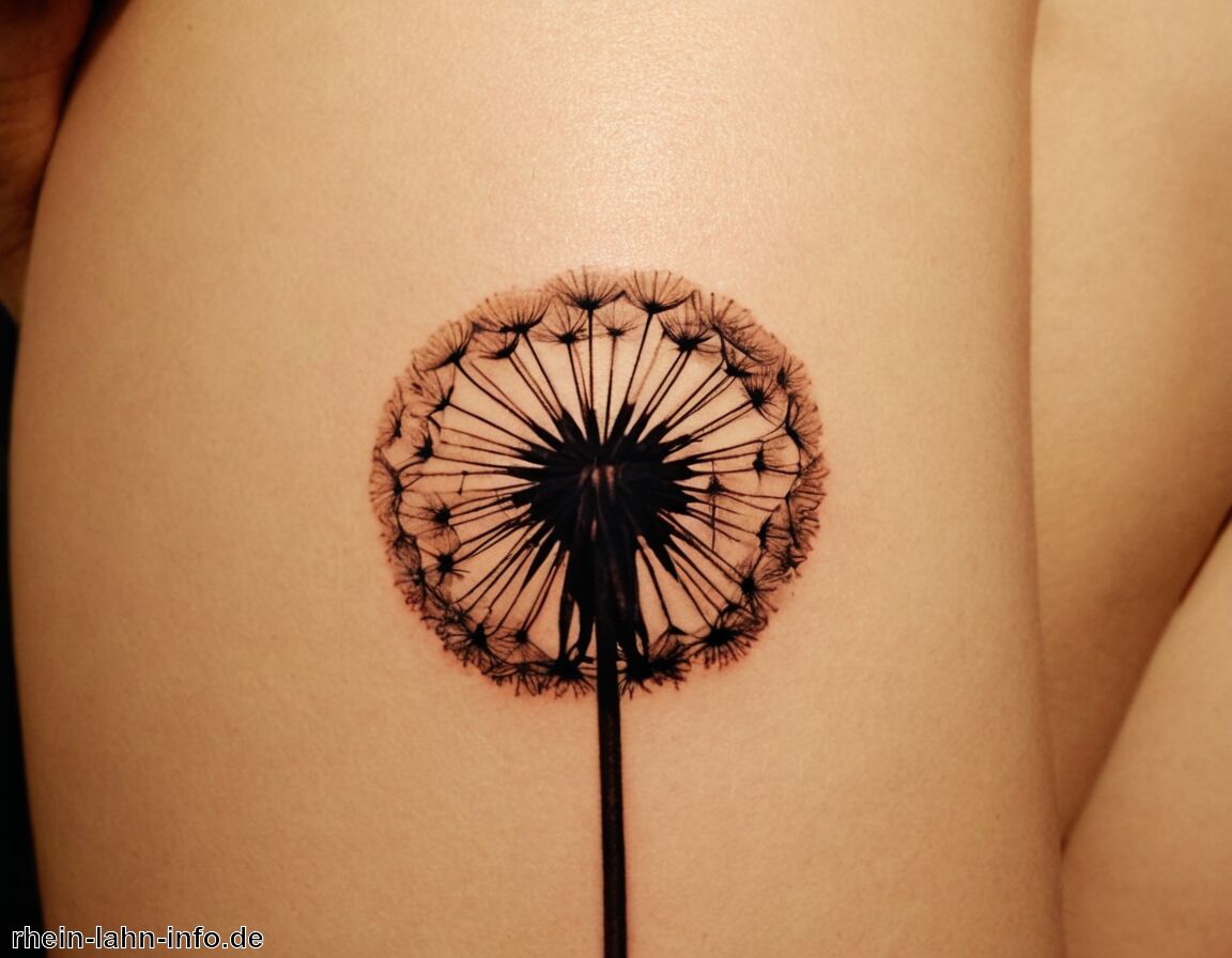 Spiritualität und innere Ruhe vermitteln - Pusteblume Tattoo Bedeutung » Freiheit und Traum in Tattoos