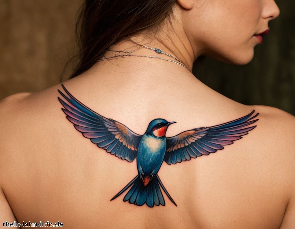 Weibliche Stärke und Ausdauer repräsentieren - Schwalben Tattoo Bedeutung » Schwalben und ihre Bedeutung
