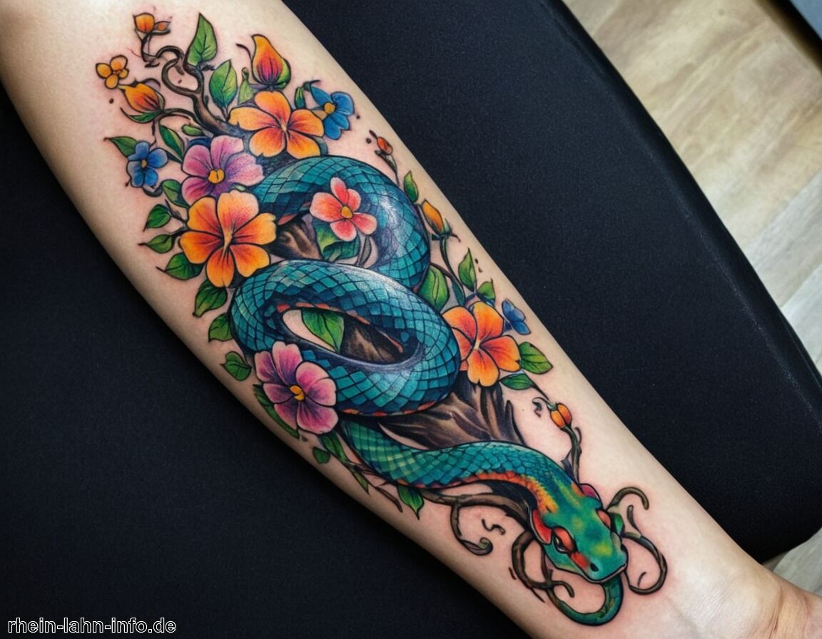 Schlangen-Tattoos: Beliebte Motive und Stile - Schlange Tattoo Bedeutung » Alles über die Schlange als Tattoo