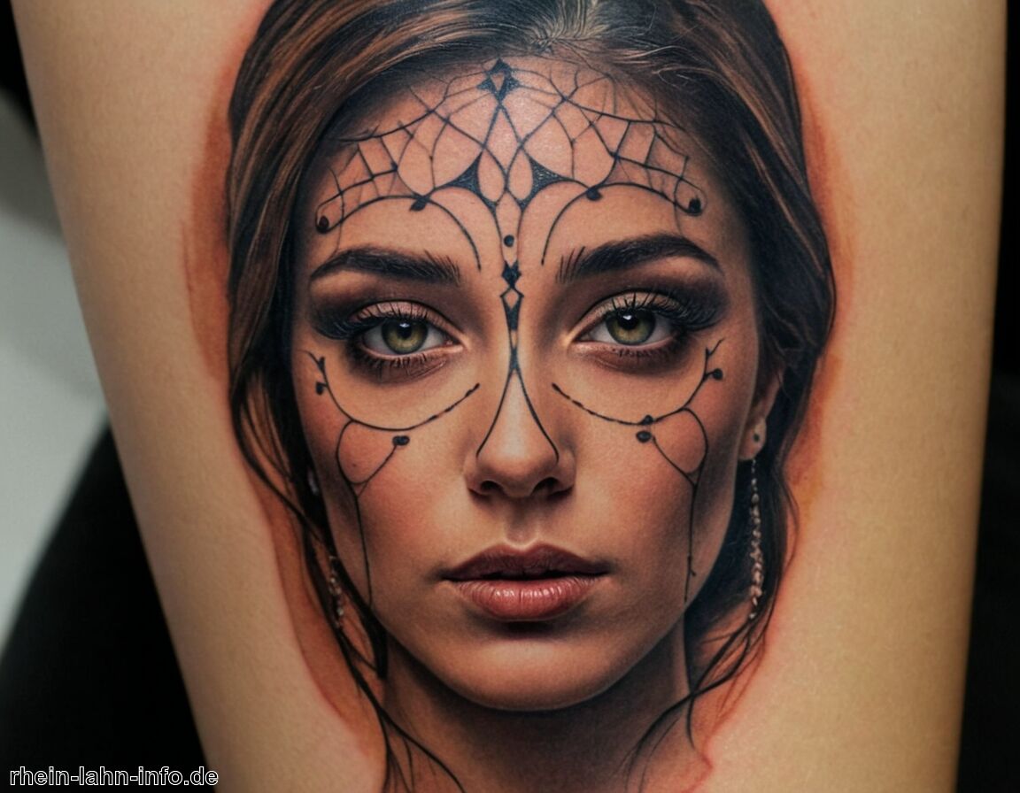 Verbindung zwischen Ästhetik und Sterblichkeit   - Gesicht aus Glas Tattoo Bedeutung » Zerbrechlichkeit und Schönheit  