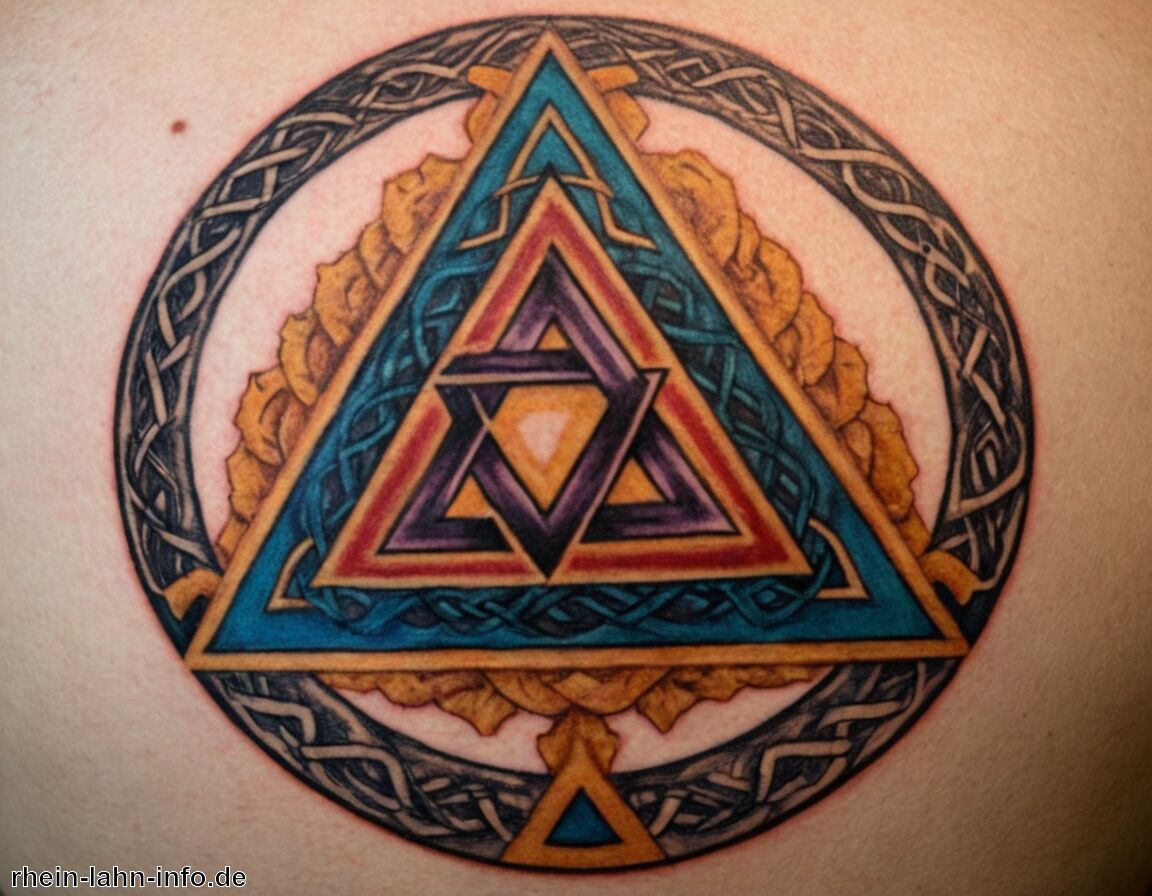 Verwendung in modernen Tattoos und Kultur   - Valknut Tattoo Bedeutung » Die Bedeutung des Valknuts verstehen  