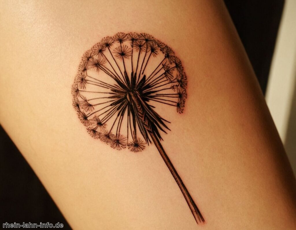Pusteblume Tattoo Bedeutung » Freiheit und Traum in Tattoos