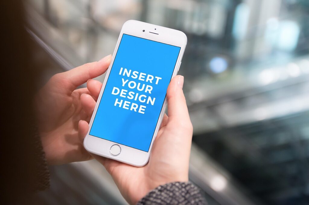 phone, smartphone, mockup, hands, girl, woman, app, sms, message, white, modern, apple, iphone, app, app, app, app, app, sms, iphone