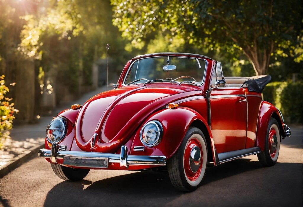ai generated, volkswagen, vw, antique car, beetle, convertible, old, vintage, historical, landscape, road, volkswagen, volkswagen, volkswagen, volkswagen, volkswagen, landscape