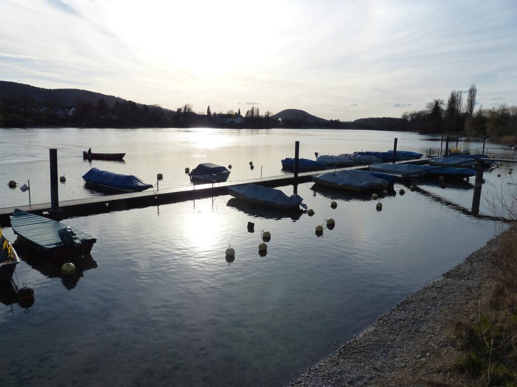 rhine, nature, flow, boats, buoys, stein am rhein, water