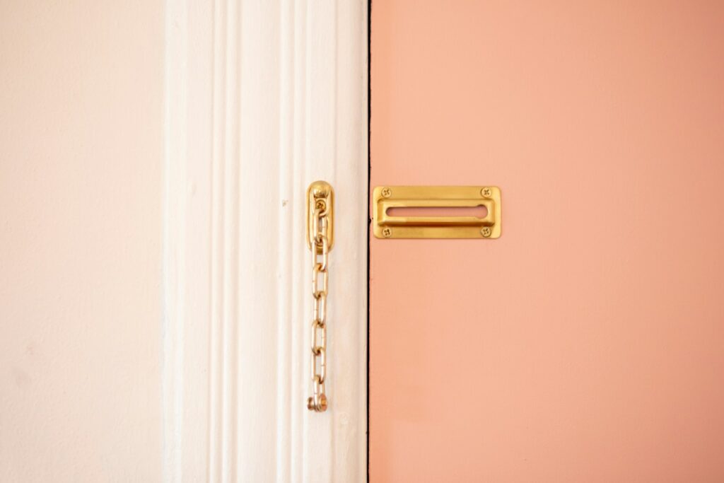 brown door lock