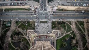 architecture, eiffel tower, streets, perspective, tower, paris, city, landmark, road, street, traffic, urban, altitude, high, above, eiffel tower, eiffel tower, eiffel tower, paris, paris, paris, paris, paris